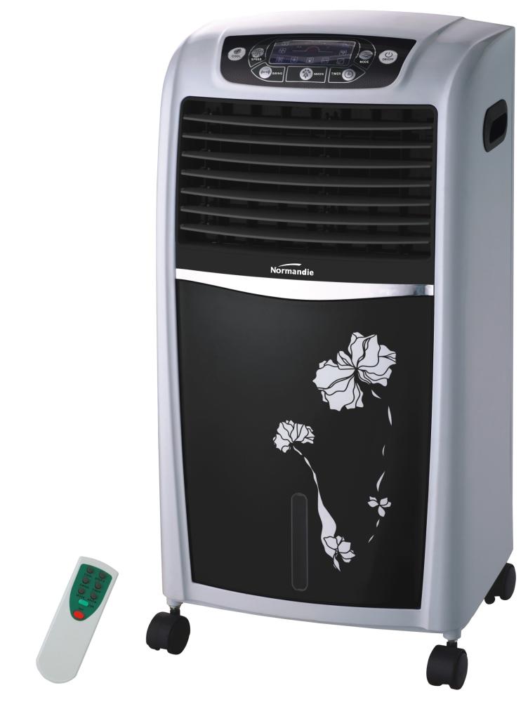 75W Portable Evaporative Air Cooler with Free-Moving Wheels