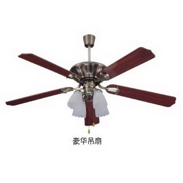 Indoor Ceiling Fan with Integrated Lighting