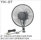 6-Inch 12V/24V Oscillating Car Fan