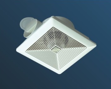Ceiling-Mounted Ventilation Fan with Exhaust Duct