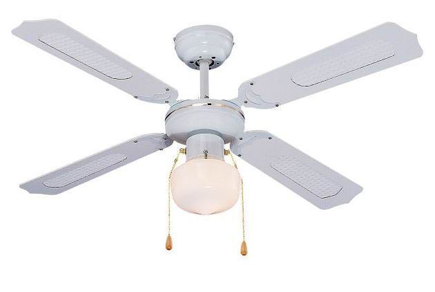 White Ceiling Fan with Light