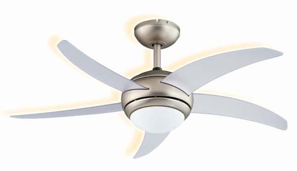 Indoor Ceiling Fan with Integrated Light