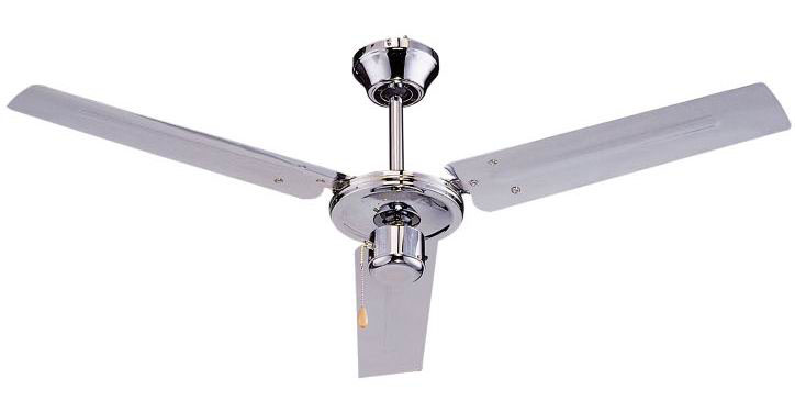 Chrome Finish Ceiling Fan