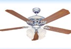 Brushed Nickel Ceiling Fan with Light