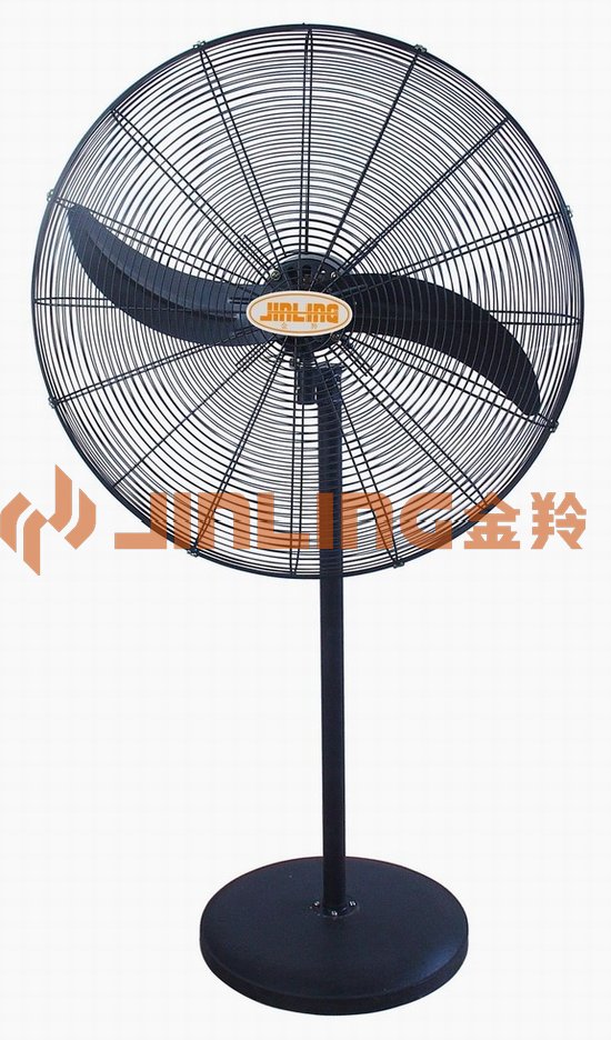 Industrial Floor Fan with Wire Cage