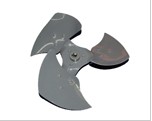 Three-Blade Axial Fan for Ventilation