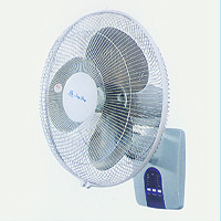 Wall-Mounted Electric Fan with Wire Cage