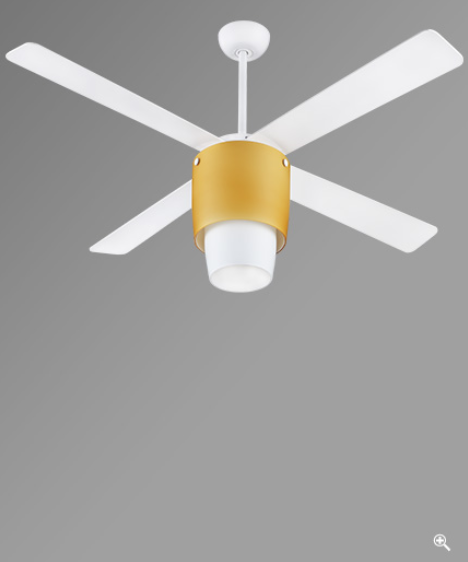 White Ceiling Fan with LED Light