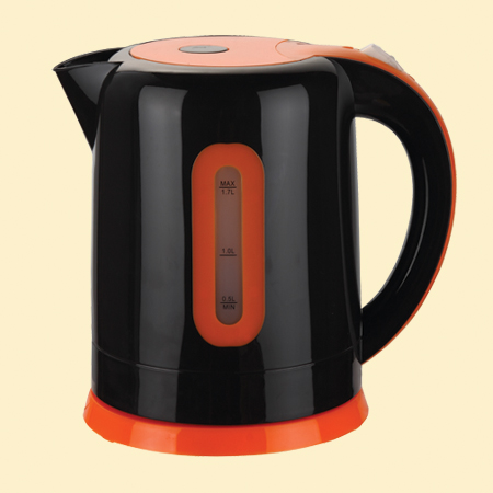 Electric Kettle with Orange Accents