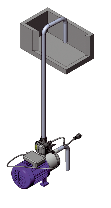 Electronic flow switch mounted on a pump assembly