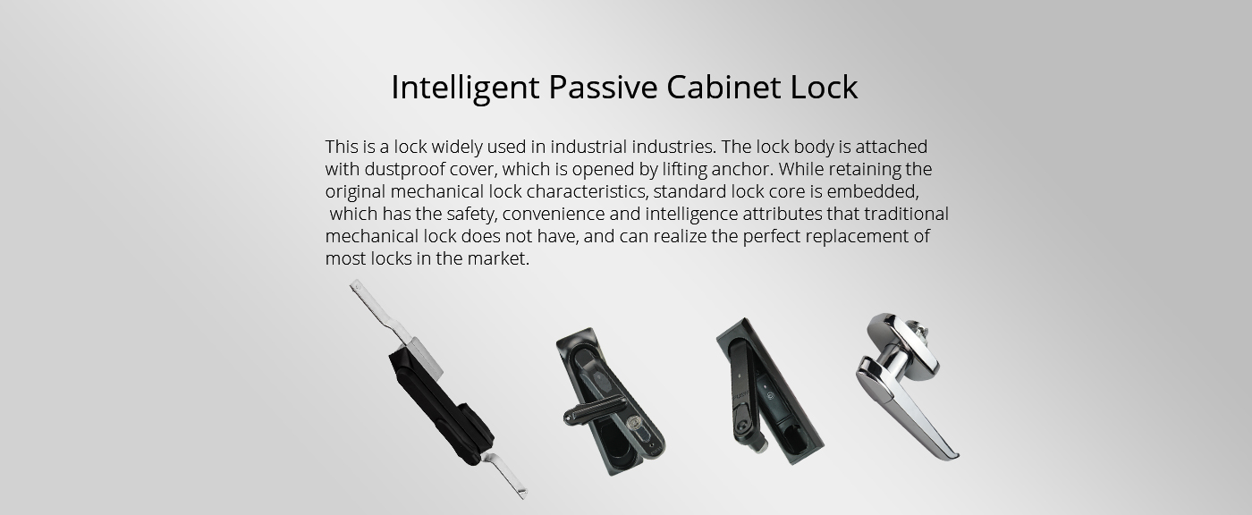 Intelligent passive cabinet lock with dustproof cover
