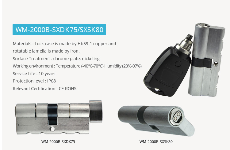 SXDK series lock cylinder specifications