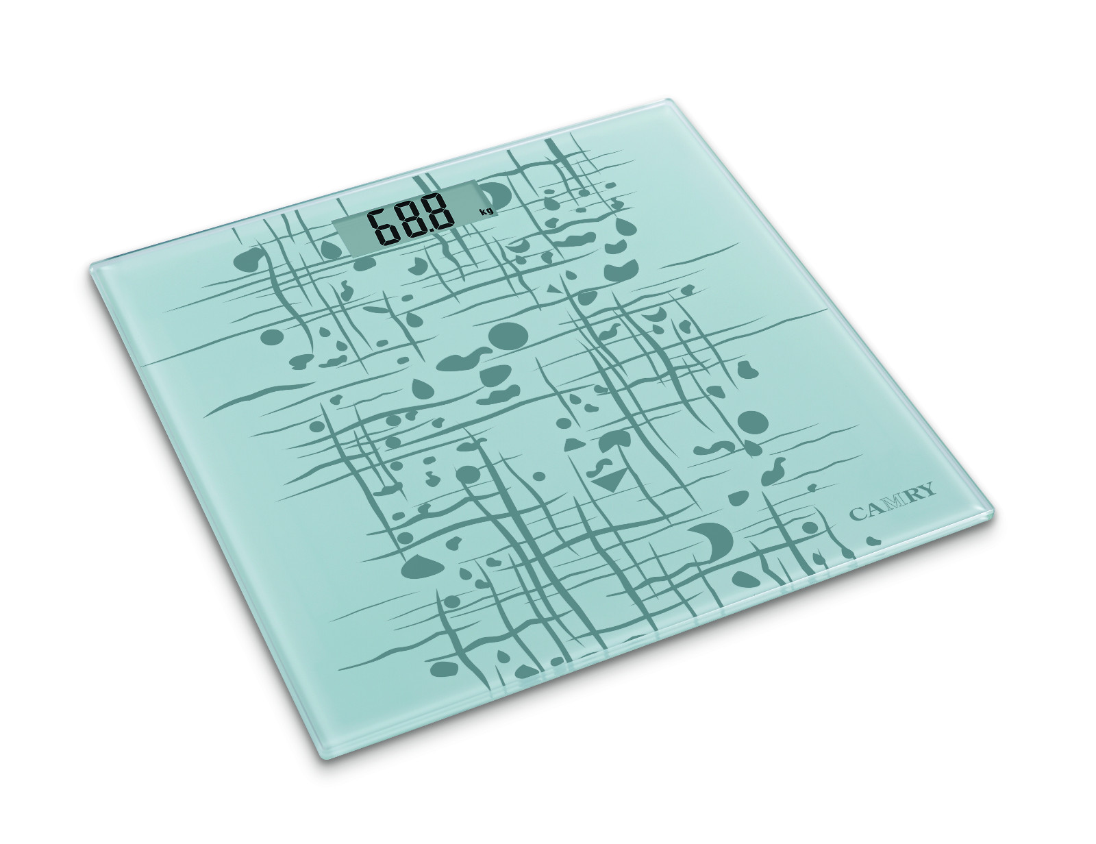 Digital Bathroom Scale with Patterned Glass Platform