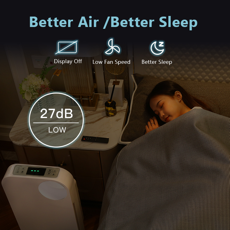Air purifier in sleep mode