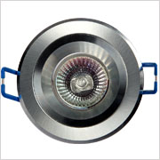 Recessed LED Downlight with Brushed Metal Finish