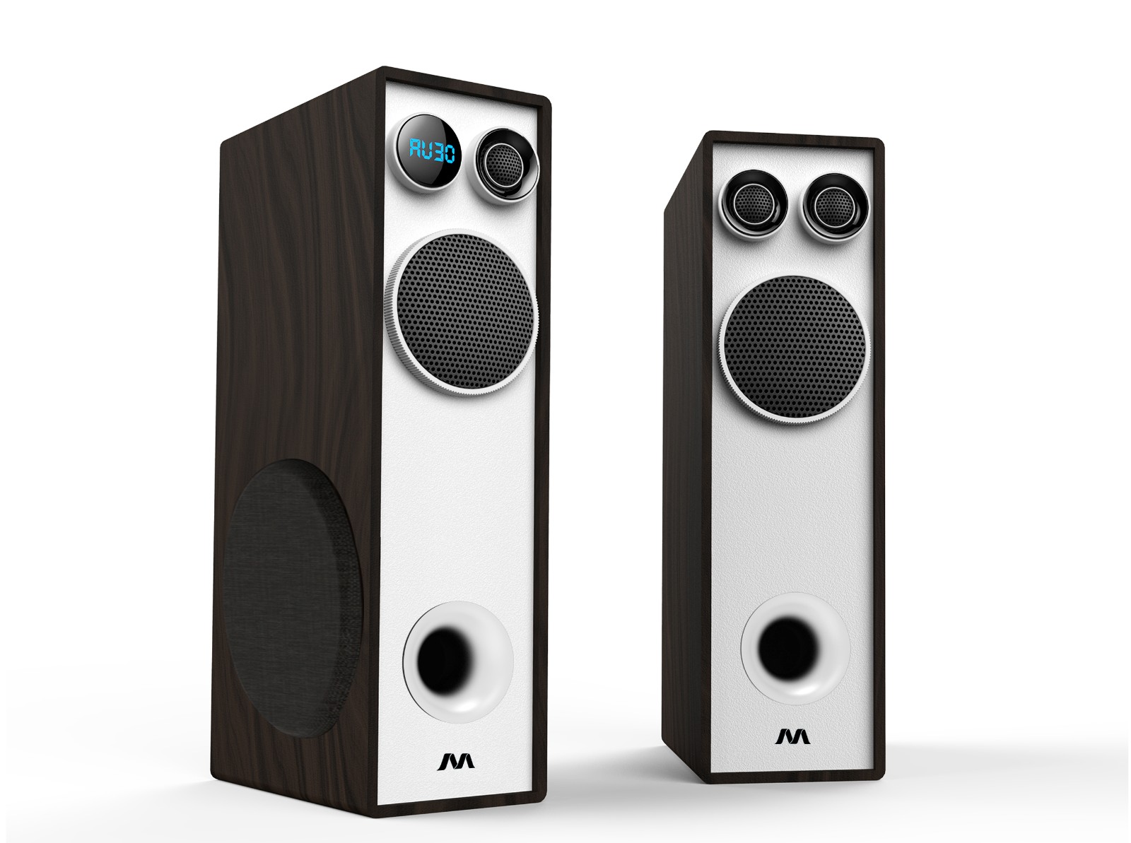 Floor-Standing Home Audio Speakers with Multi-Driver Configuration