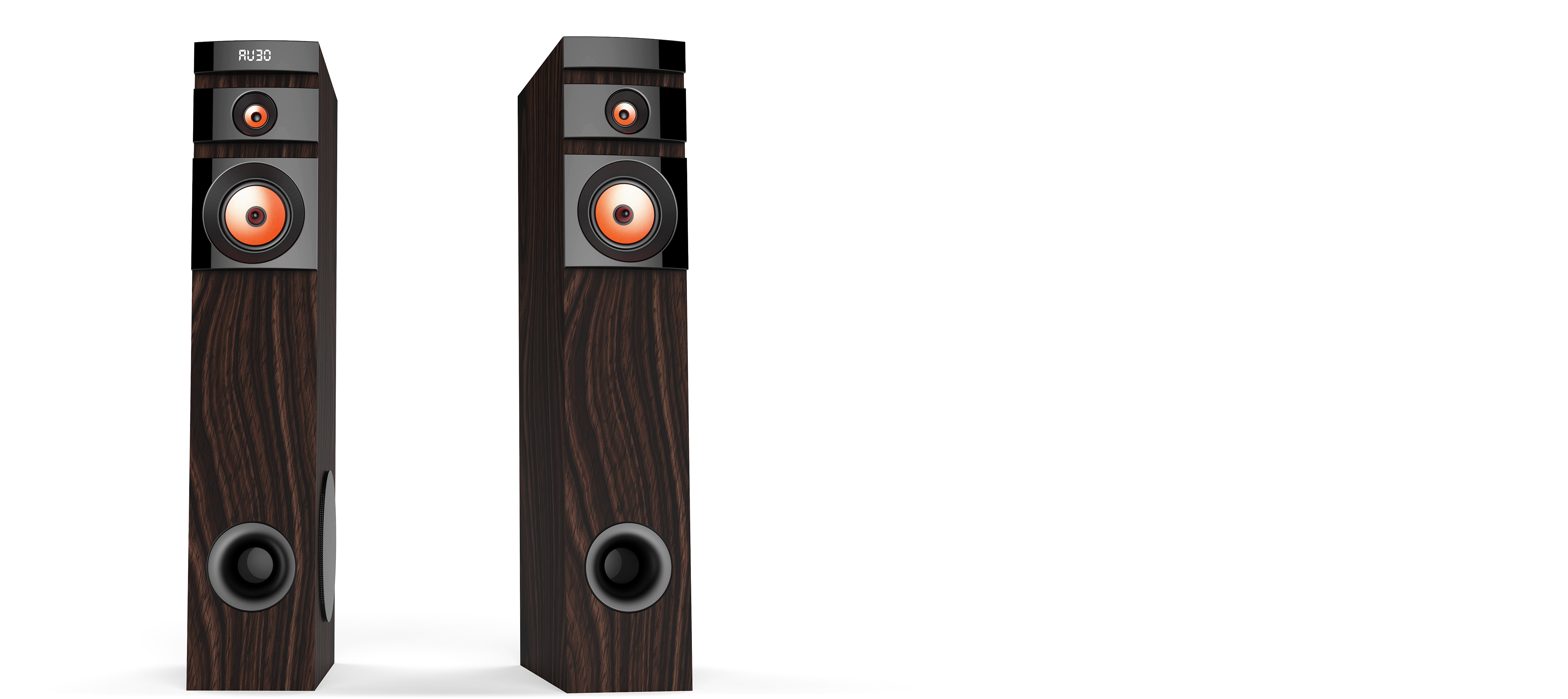 Floor-Standing Home Theater Speakers with Multi-Driver Configuration
