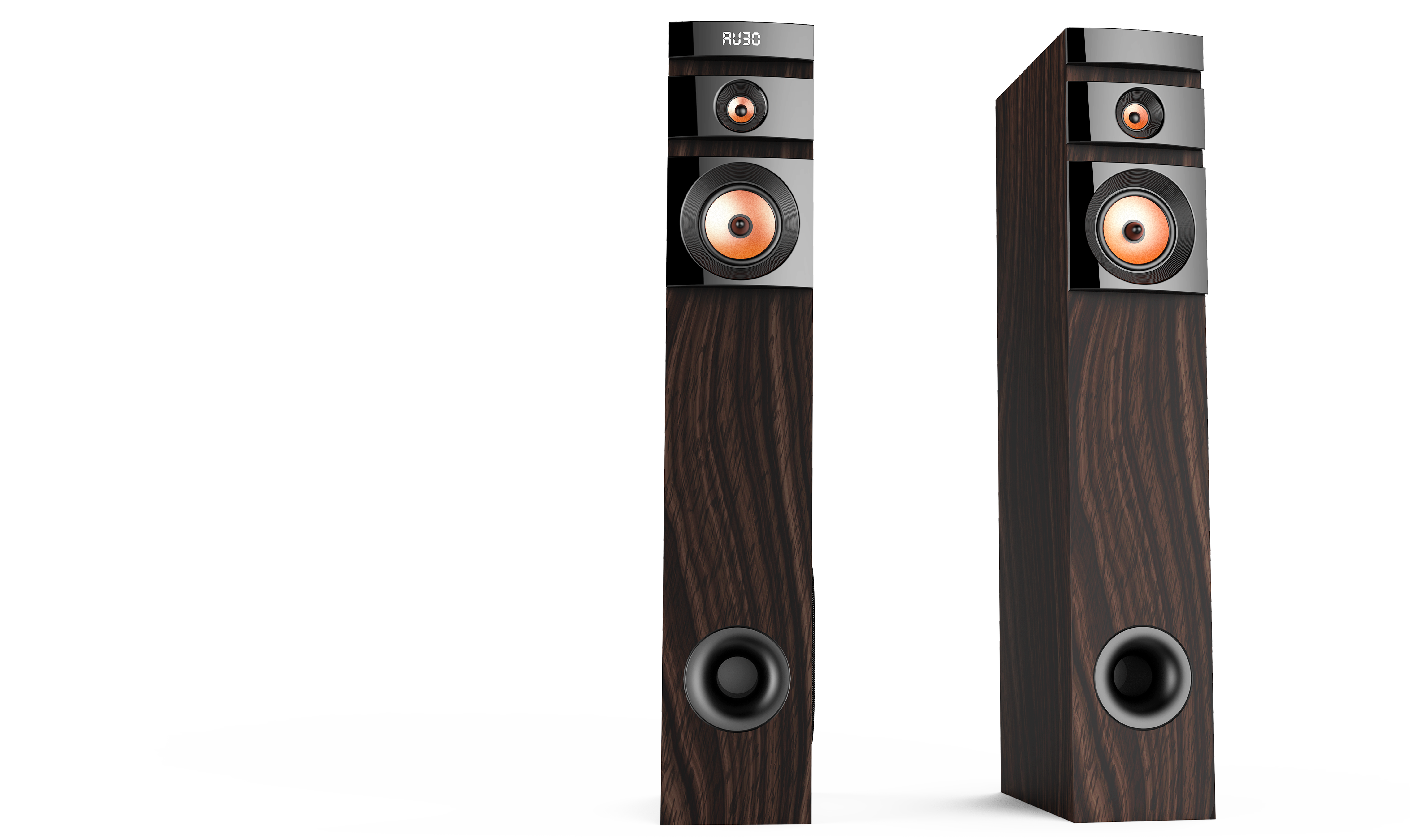 Floor-Standing High-Fidelity Speakers with Multi-Driver Configuration