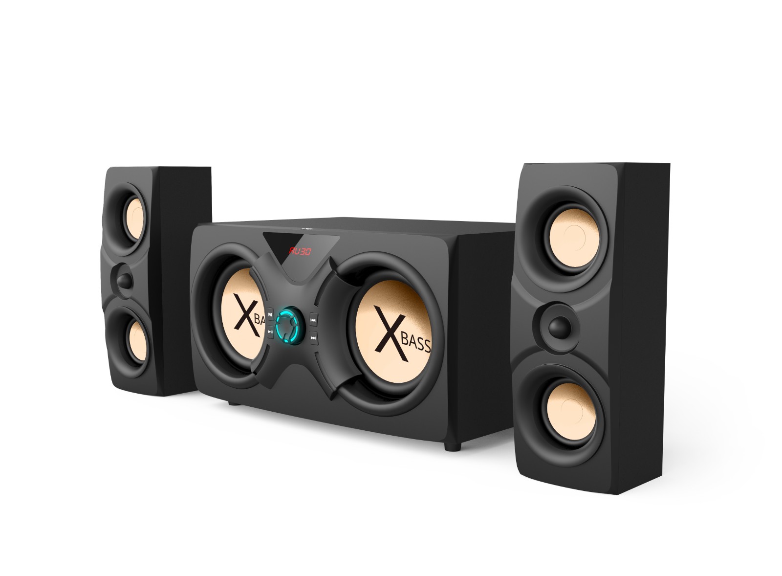 EM-3019FT 60W 2.2 CH Multimedia Computer Subwoofers - Image 2