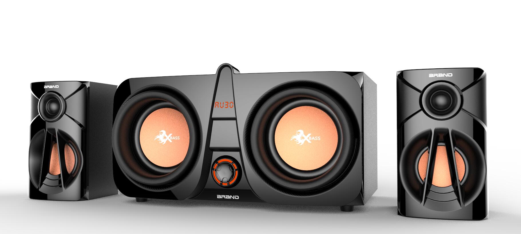 EM-3078FT High Quality Big Subwoofer 2.2 CH Multimedia Bluetooth Speaker - Image 2