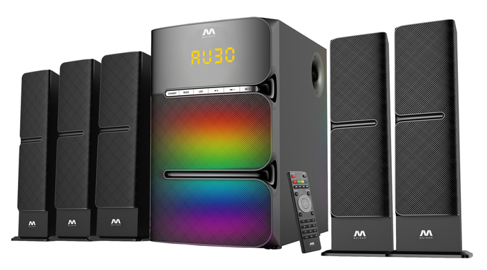 5.1 Channel Multimedia Speaker System with LED Display