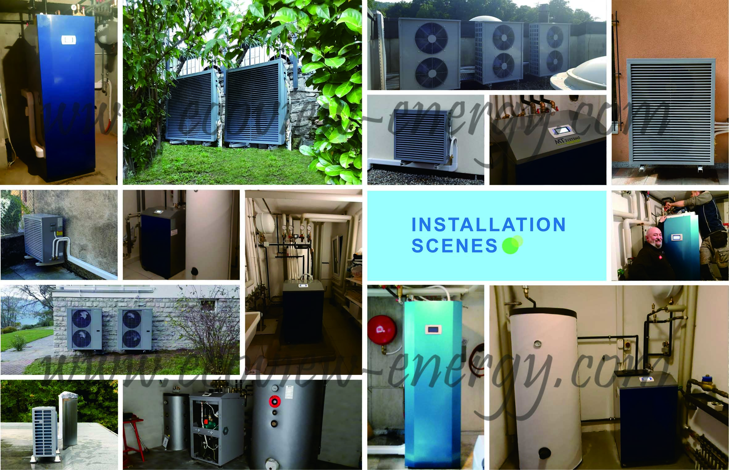 Installation examples of heat pump systems