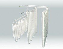 High-efficiency refrigerator condenser coil detail