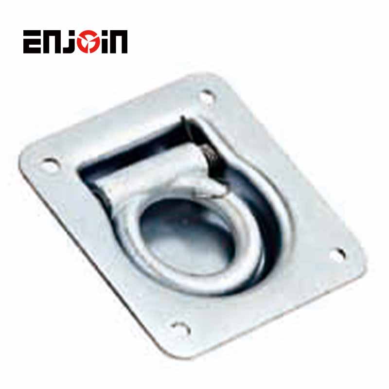 Recessed Pan D-Ring with Plate for Trailer Lashing