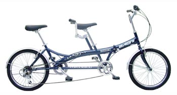 Foldable Tandem Bicycle with Adjustable Seats