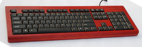 Environmental protection natural bamboo wired bamboo keyboard with 104 keys - Image 3