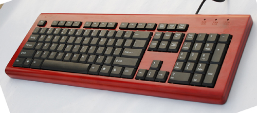 Environmental protection natural bamboo wired bamboo keyboard with 104 keys - Image 2