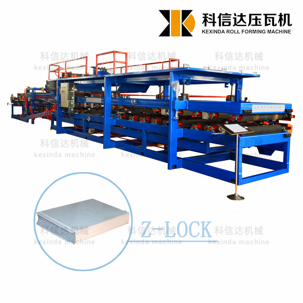 Continuous EPS sandwich panel production line overview