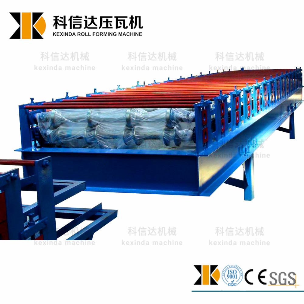 Finished EPS sandwich panel production line view
