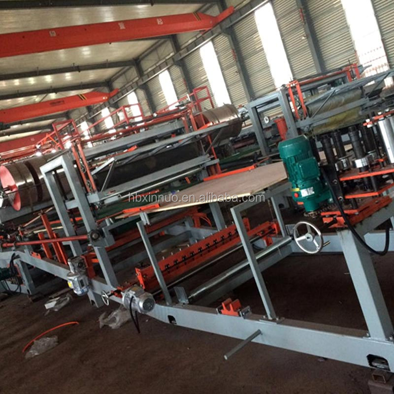 Control panel and laminating section of the production line