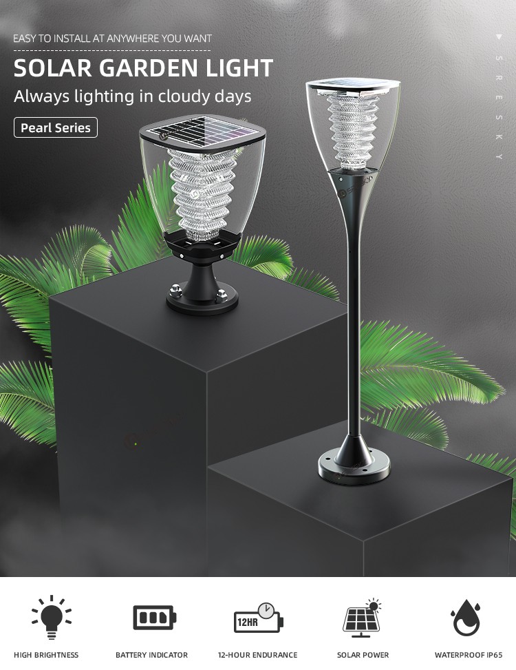 Esp Solar Powered Aluminum Led Outdoor Garden Pillar Light - Image 3