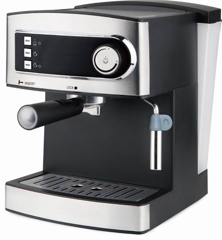 Espresso and Cappuccino Coffee Maker with 1.6L Tank