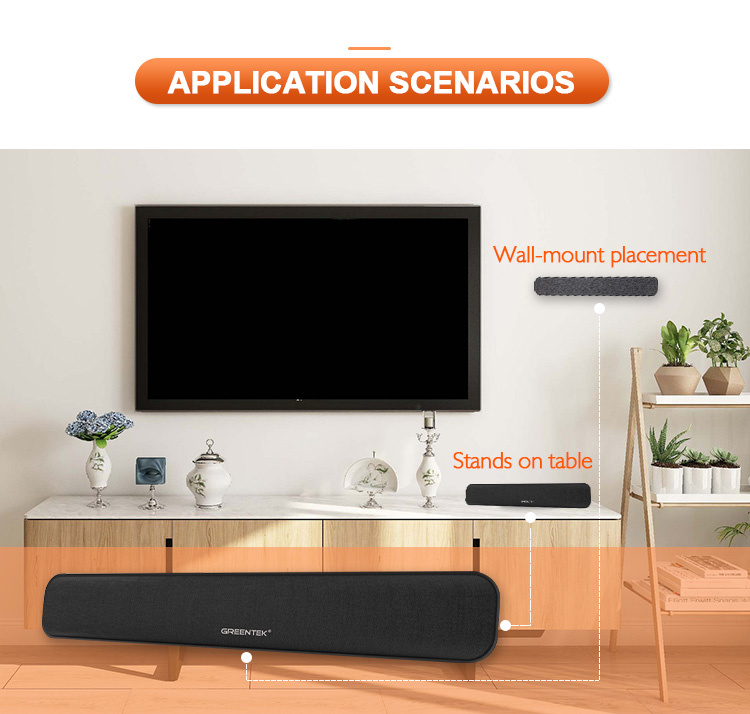 Indoor antenna shown in wall-mount and tabletop configurations