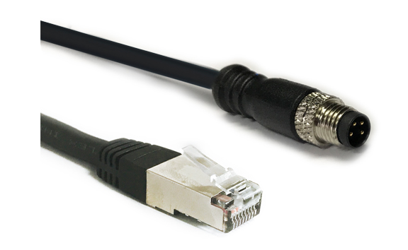 M8 to RJ45 Industrial Ethernet Cable Assembly