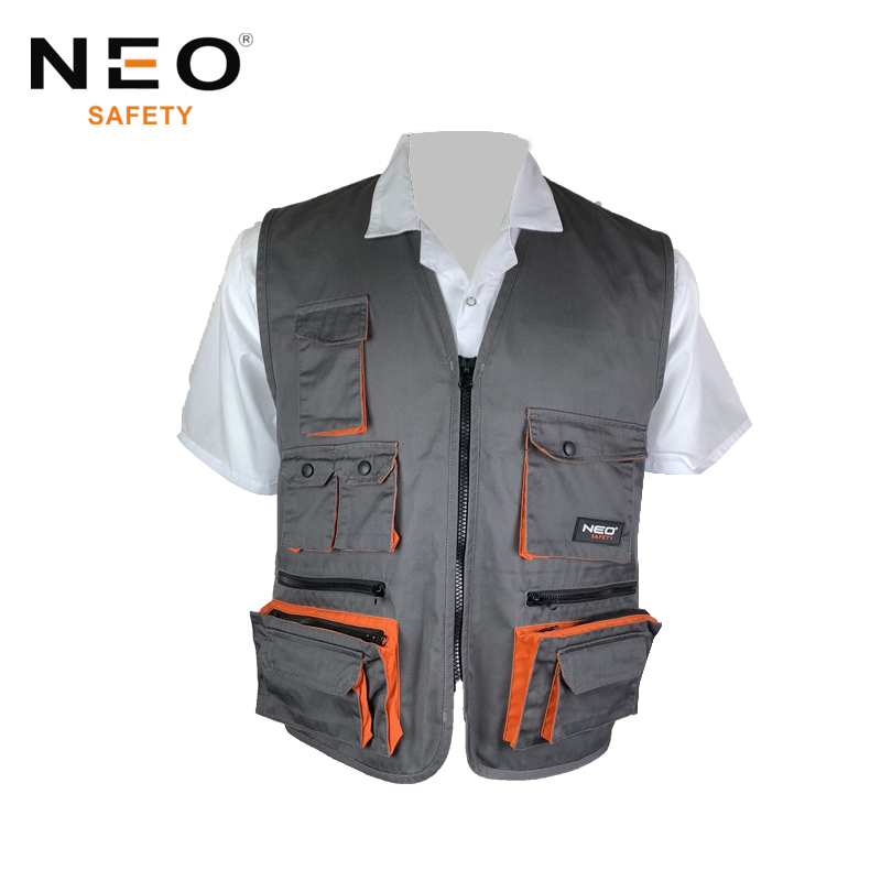 Men's Polycotton Work Vest with Multiple Pockets