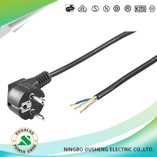 European CEE7/7 Schuko power cord(90° Angled&Straight Type) - Image 2