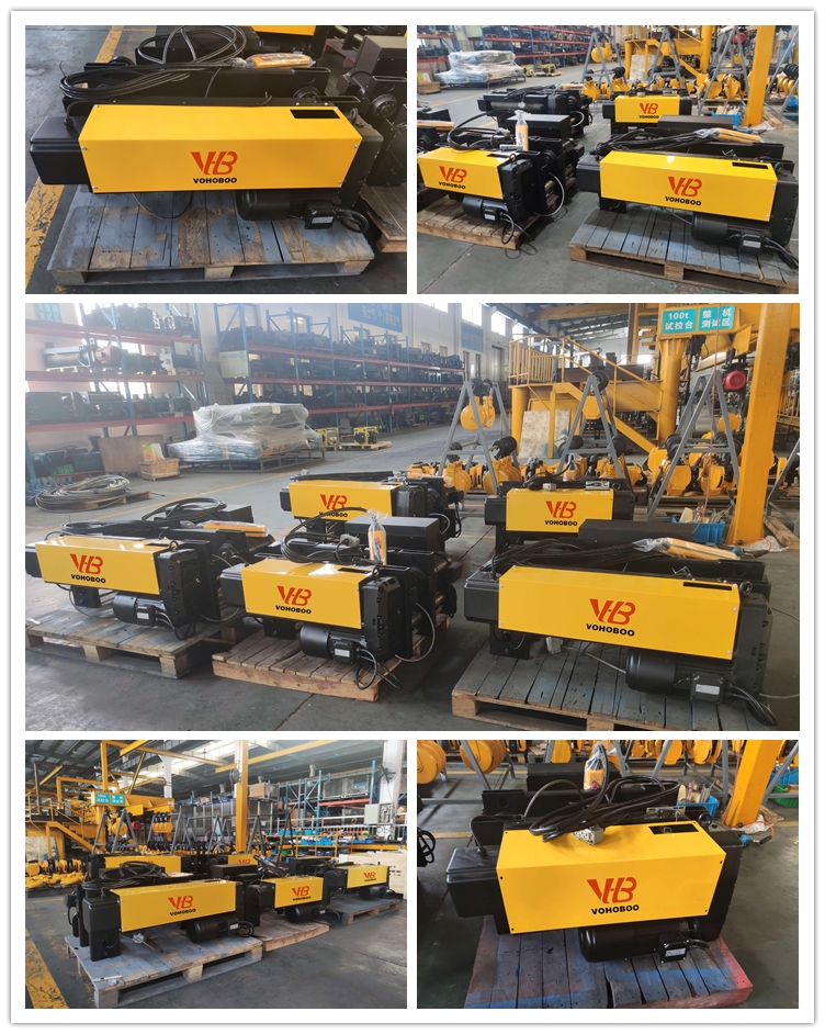 European type hoist undergoing load testing in a controlled facility