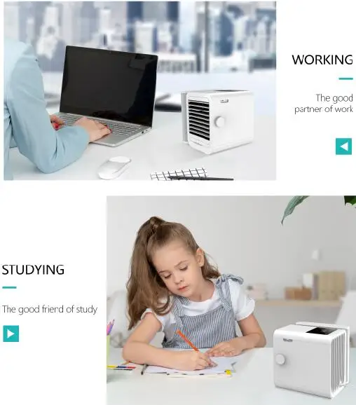 Air cooler in a study and work environment