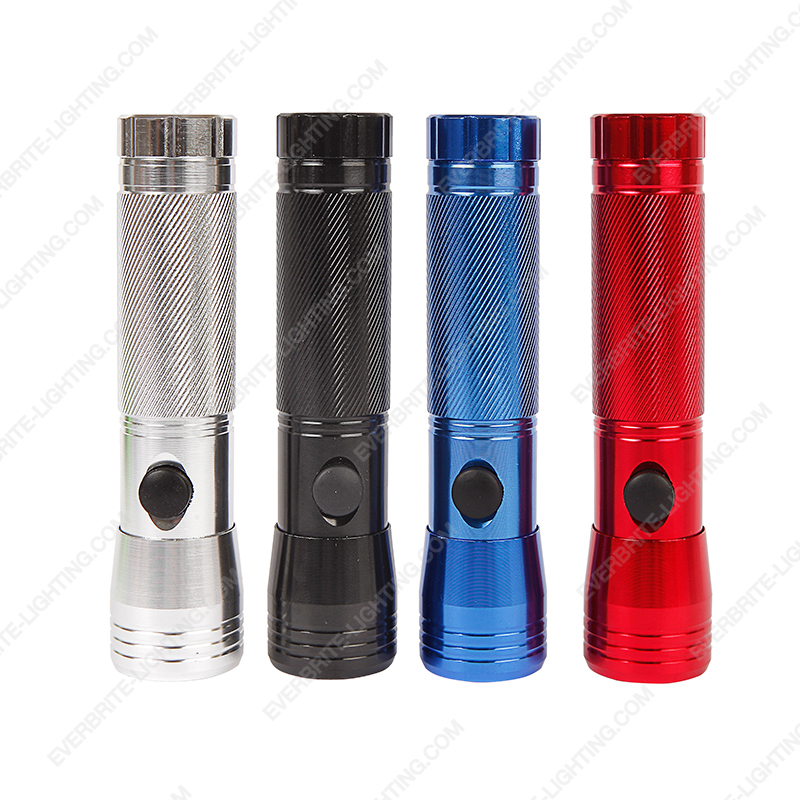 Aluminum 9-LED Flashlight 4-Pack