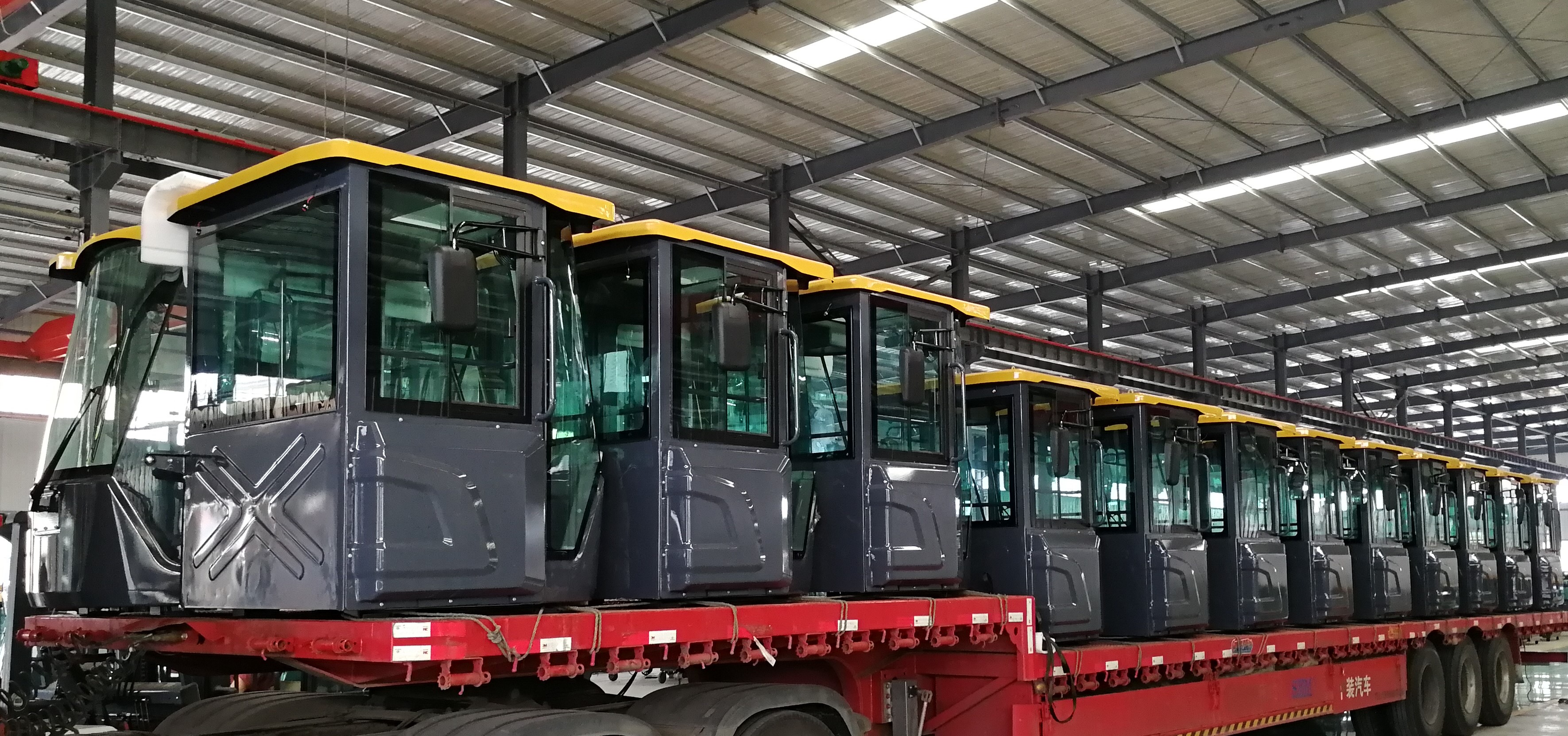 Heavy-duty operator cabins for construction machinery