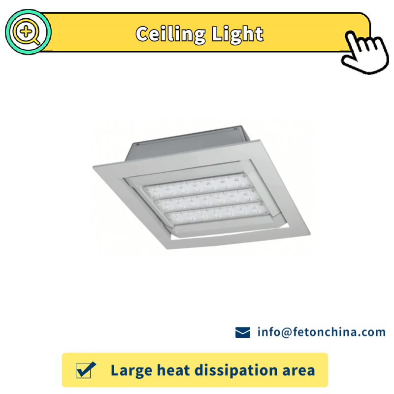 Explosion Proof LED Recessed Canopy Light 60W 80W 100W 120W Ceiling Lamp for Gas Station Lighting stadium lighting FT Series 9923 - Image 2