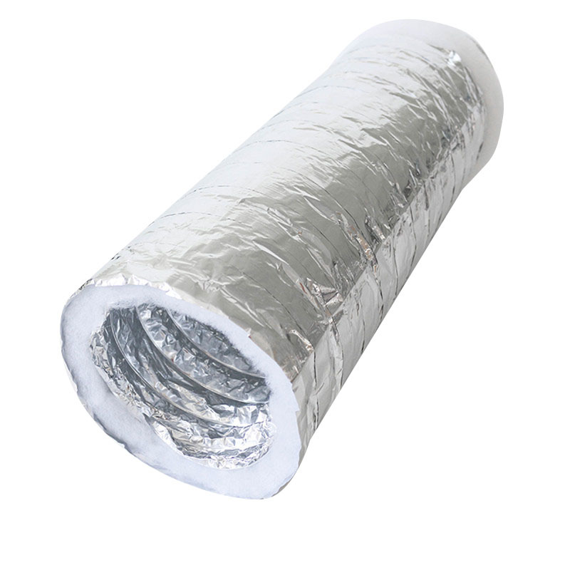 White PE Polyester Insulated Flexible Air Duct