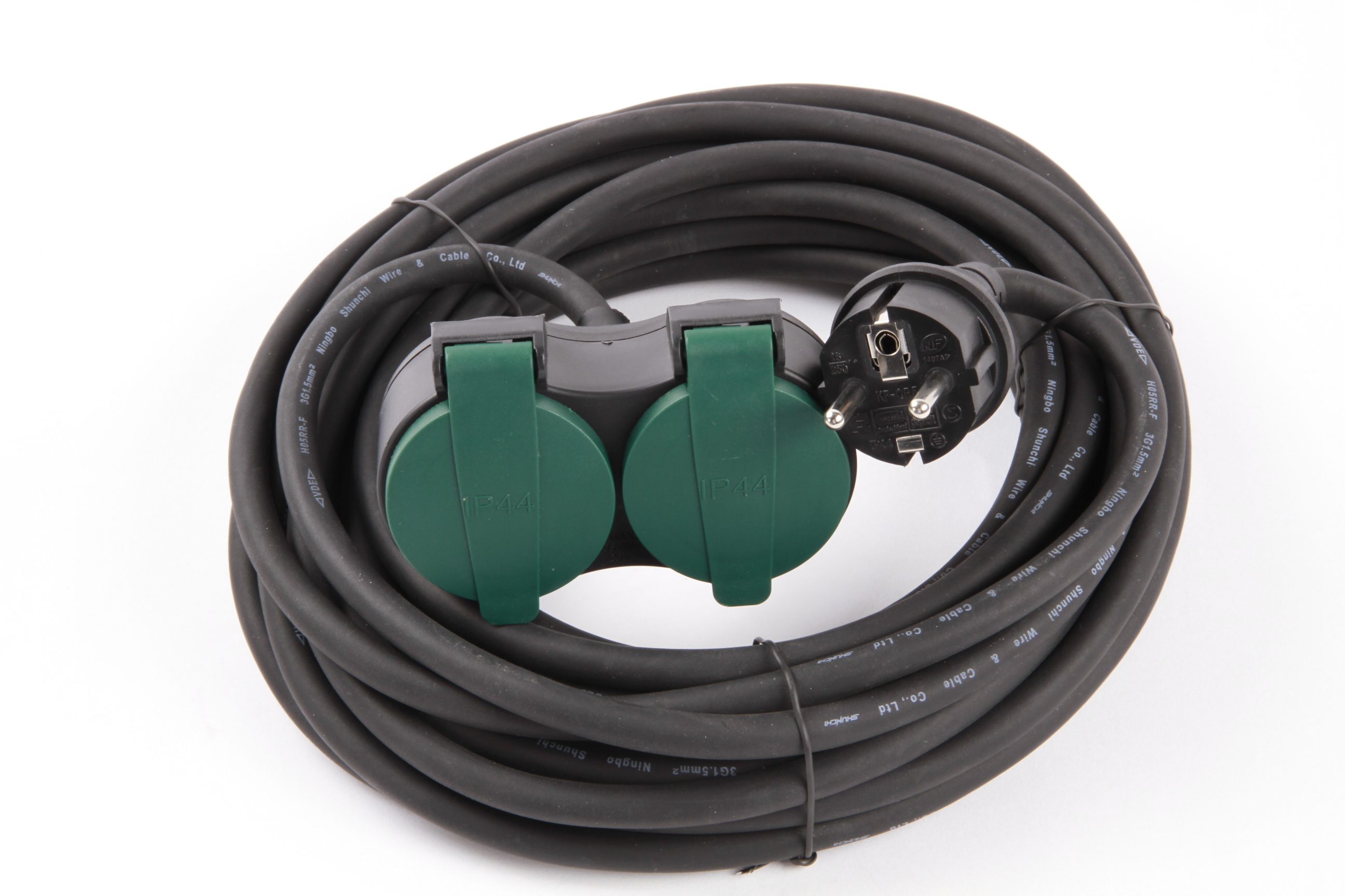 Heavy-Duty Extension Cord with Double Socket