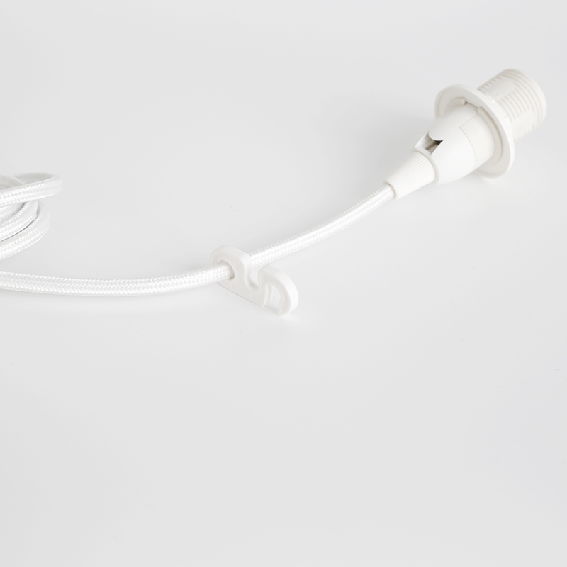 Fabric-Covered Extension Cord with Lampholder