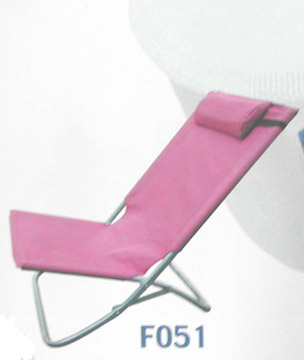Folding Beach Chair with Headrest