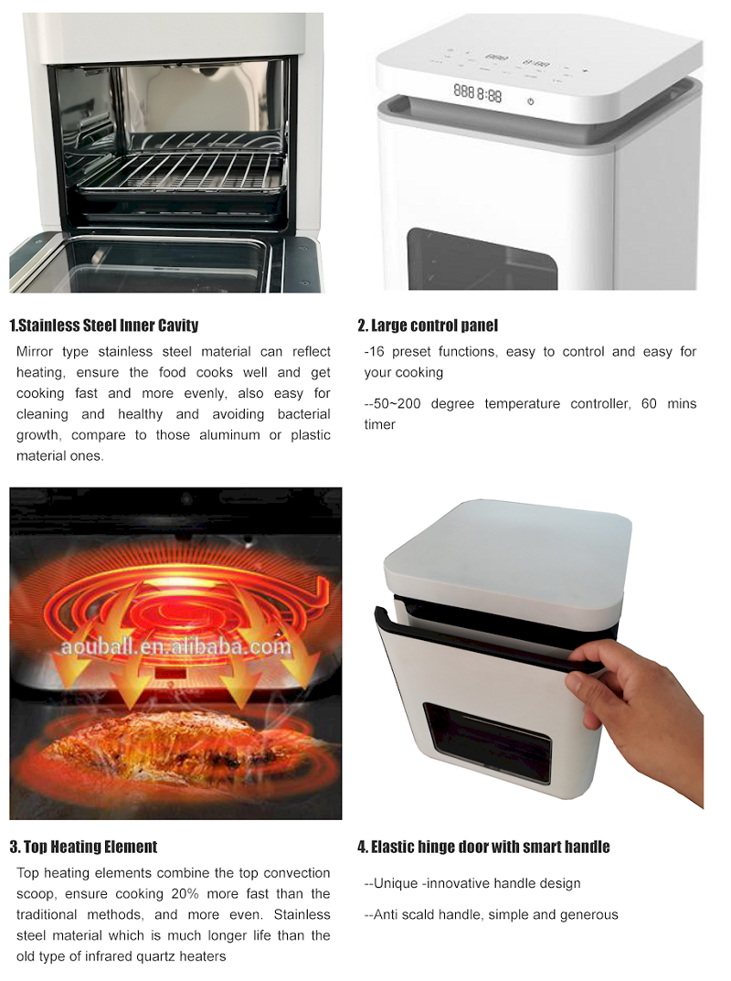 Air fryer internal components and heating element